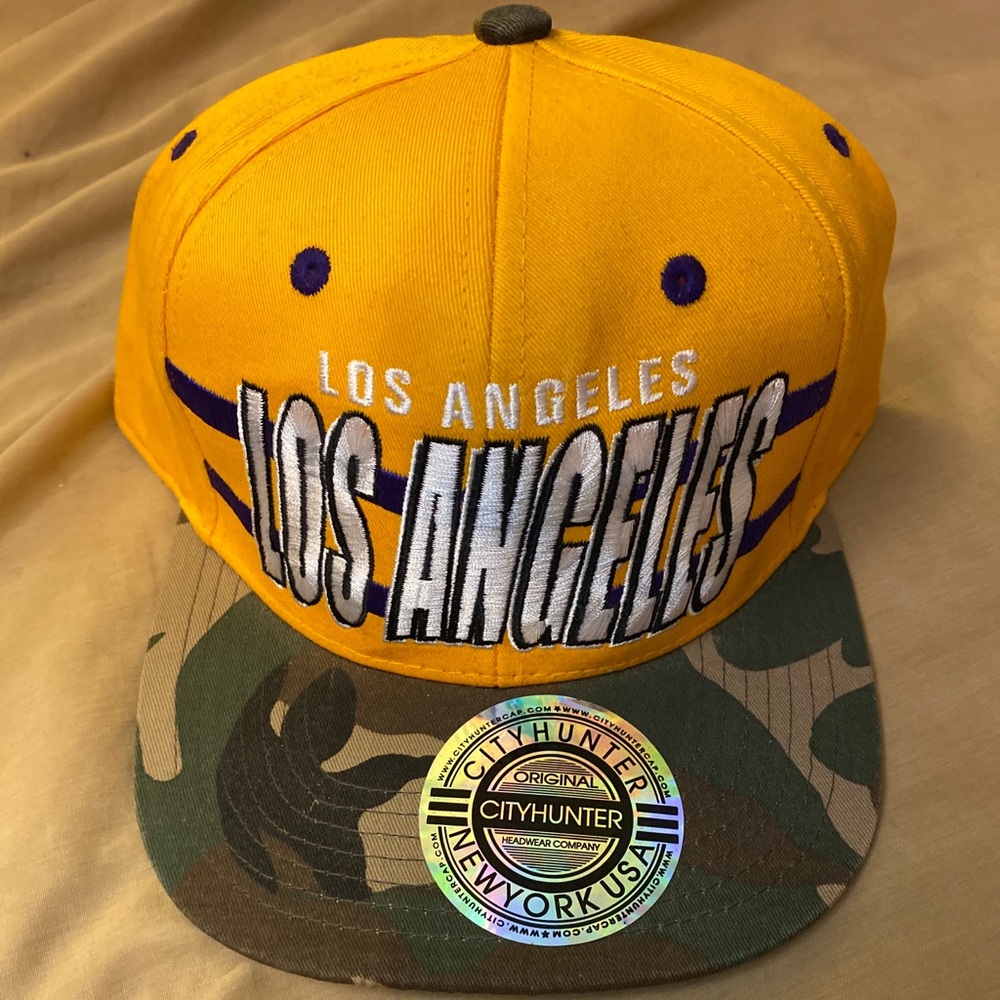 Los Angeles Lakers Purple Yellow Camo City Hunter